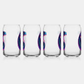 Cobra Slang in Vaporwave Esthetische Stijl Blikvorm Glas (Rechts)