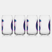 Cobra Slang in Vaporwave Esthetische Stijl Blikvorm Glas (Links)