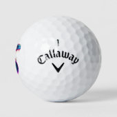 Cobra Slang in Vaporwave Esthetische Stijl Golfballen (Logo)
