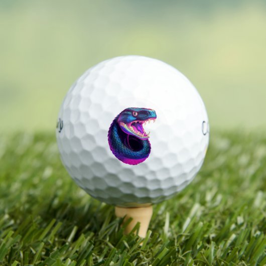 Cobra Slang in Vaporwave Esthetische Stijl Golfballen (Insitu Shirt)