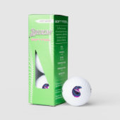 Cobra Slang in Vaporwave Esthetische Stijl Golfballen (Verpakking)