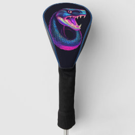 Cobra Slang in Vaporwave Esthetische Stijl Golfheadcover