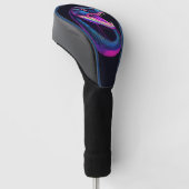 Cobra Slang in Vaporwave Esthetische Stijl Golfheadcover (Schuin)