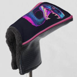 Cobra Slang in Vaporwave Esthetische Stijl Golfheadcover
