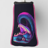 Cobra Slang in Vaporwave Esthetische Stijl Golfheadcover (Draai 90)