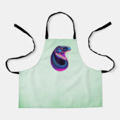 Cobra Slang in Vaporwave Esthetische Stijl Schort (Voorkant)