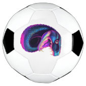 Cobra Slang in Vaporwave Esthetische Stijl Voetbal (Gedraaid)