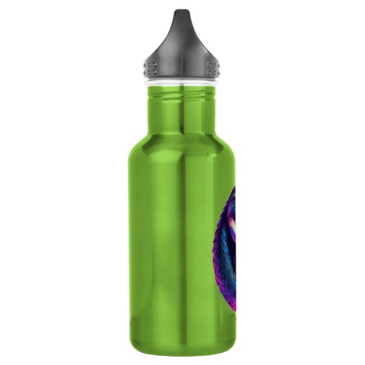 Cobra Slang in Vaporwave Esthetische Stijl Waterfles (Links)