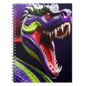 Cobra slang met levendige groene en paarse schubbe notitieboek (Voorkant)