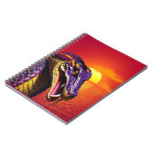 Cobra slang met levendige paarse en gele schubben notitieboek (Linkerzijde)