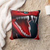 Cobra slang met levendige rode schubben en blauwe kussen (Deken)