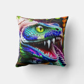 Cobra slang met levendige turkoois en blauwe schub kussen (Achterkant)