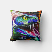 Cobra slang met levendige turkoois en blauwe schub kussen (Voorkant)