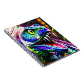 Cobra slang met levendige turkoois en blauwe schub notitieboek (Rechterzijde)