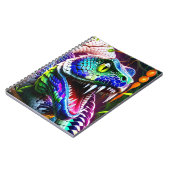 Cobra slang met levendige turkoois en blauwe schub notitieboek (Linkerzijde)