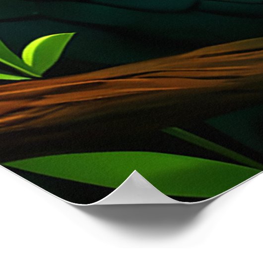 Cobra slang met levendige turkoois en blauwe schub poster (Hoek)