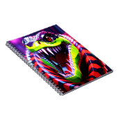 Cobra slang met lime groene lippen en roze oog bro notitieboek (Rechterzijde)