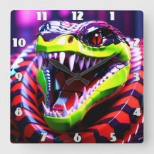 Cobra slang met lime groene lippen en roze oog bro