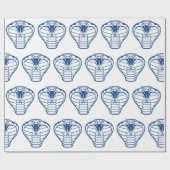 Cobra Snake Blue Animal python Venomous Cadeaupapier (Vlak)