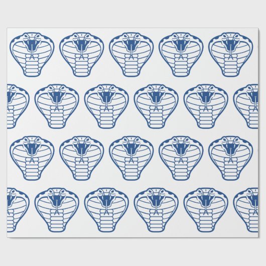 Cobra Snake Blue Animal python Venomous Cadeaupapier (Vlak)