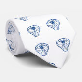 Cobra Snake Blue Illustration Animal Venomous boa Stropdas (Opgerold)