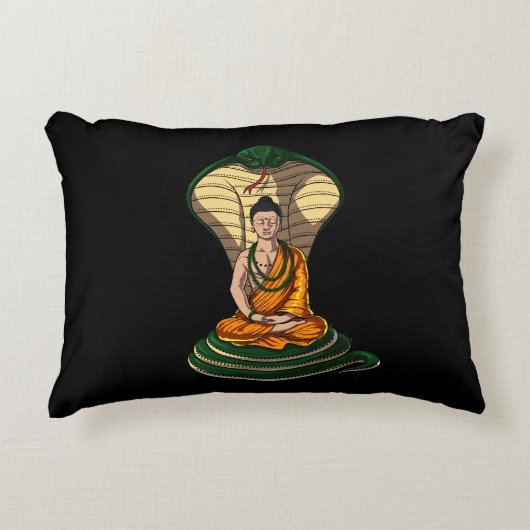 Cobra Snake Buddha Zen Yoga Meditation Accent Kussen (Voorkant)