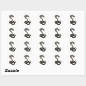 cobra snake classic round sticker (Vel)