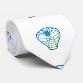 Cobra Snake Green Illustration Boa Reptile Stropdas (Opgerold)