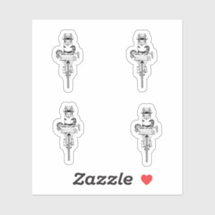 Cobra Snake rijdt met een fiets Sticker