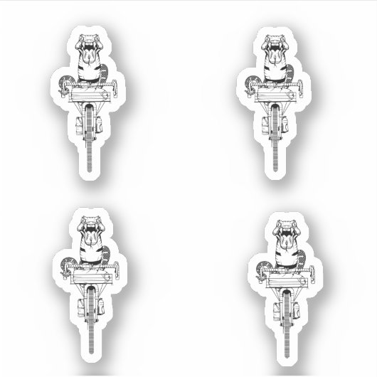 Cobra Snake rijdt met een fiets Sticker (Voorkant)