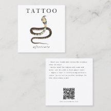 Cobra Snake Tattoo Nazorginstructies QR-code