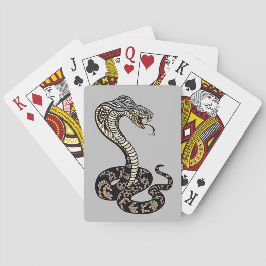cobra snake trektas pokerkaarten (Achterkant)