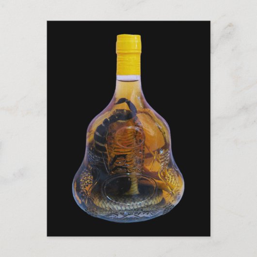 Cobra Snake Vs Scorpion Whiskey ... Yadong Lao Briefkaart (Voorkant)