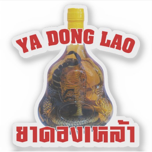 Cobra Snake Vs Scorpion Whiskey ... Yadong Lao Sticker (Voorkant)