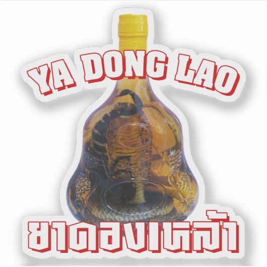 Cobra Snake Vs Scorpion Whiskey ... Yadong Lao Sticker (Voorkant)