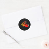 cobra vlammen ontwerp ronde sticker (Envelop)