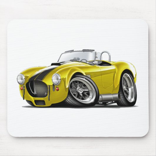 Cobra Yellow-Black Car Muismat (Voorkant)