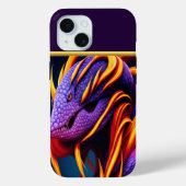 Cobraslang met levendige oranje en paarse schubben Case-Mate iPhone case (Achterkant)