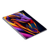 Cobraslang met levendige oranje en paarse schubben notitieboek (Rechterzijde)