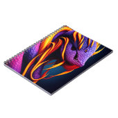 Cobraslang met levendige oranje en paarse schubben notitieboek (Linkerzijde)