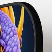 Cobraslang met levendige oranje en paarse schubben pickleball paddle (Links Detail)