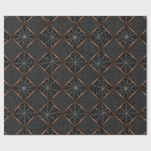Cobweb Checkerboard Cadeaupapier (Vlak)