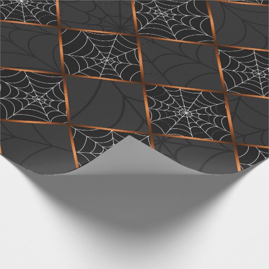 Cobweb Checkerboard Cadeaupapier (Hoek)
