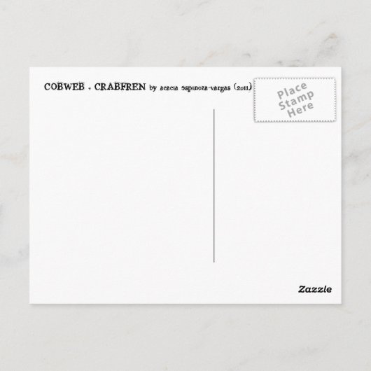 Cobweb + Crabfren Briefkaart (Achterkant)
