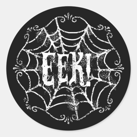 Cobweb EEK Ronde Sticker (Voorkant)