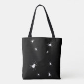 Cobweb & Spiders Zwarte Canvas tas (Achterkant)