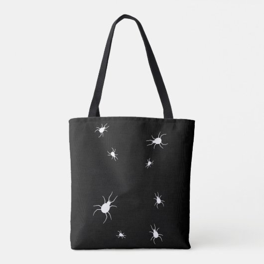 Cobweb & Spiders Zwarte Canvas tas (Achterkant)