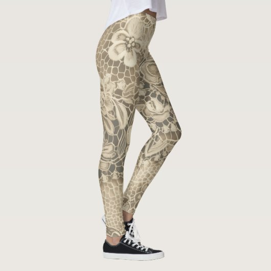 "Cobweb wit  kant" Leggings (Rechts)