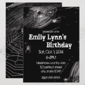 Cobwebs and White Spiders Birthday Kaart (Voorkant / Achterkant)