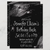 Cobwebs and White Spiders Birthday Kaart (Voorkant / Achterkant)